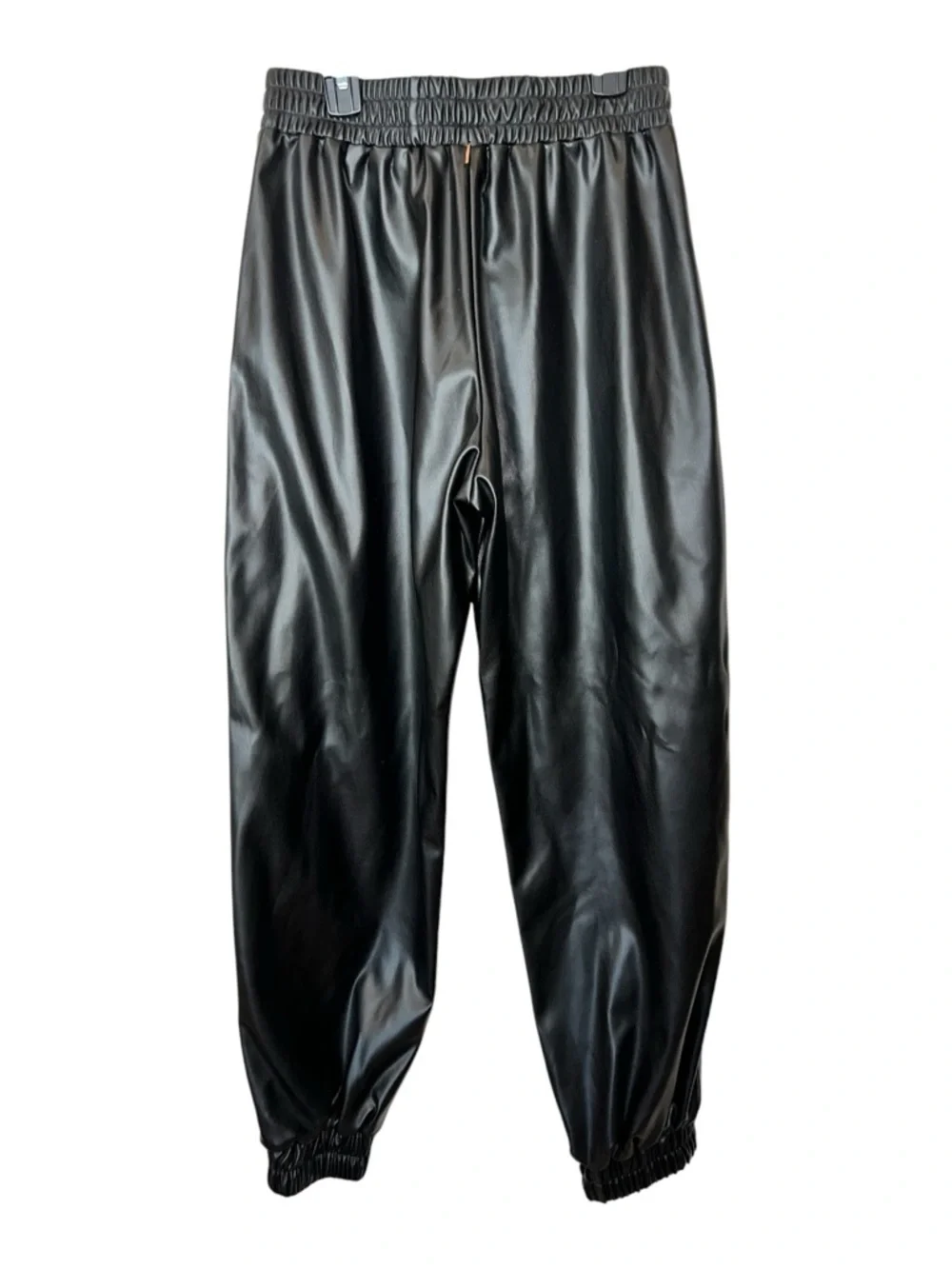 MISA Los Angeles Kasta Faux Leather Jogger Pants Black Vegan Leather Size S NWT - Picture 3 of 9